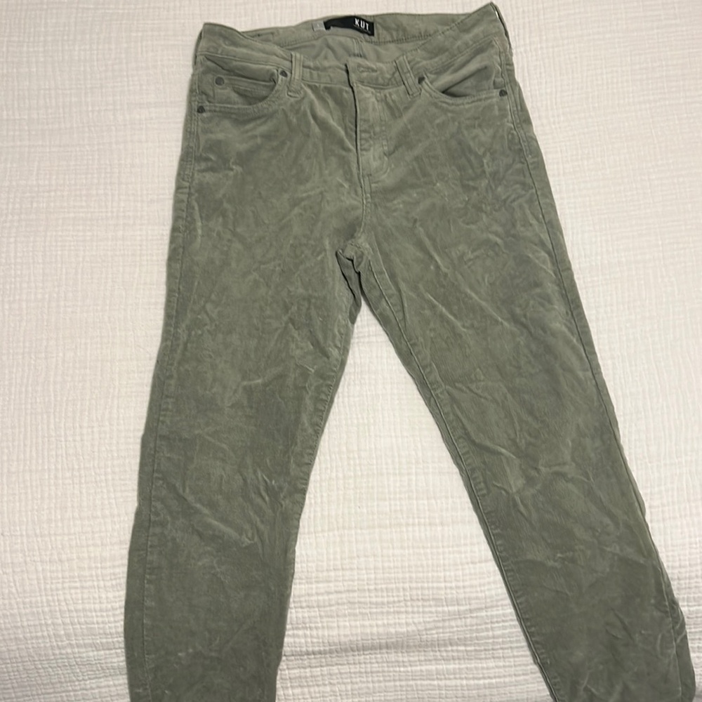 KUT green corduroy jeans